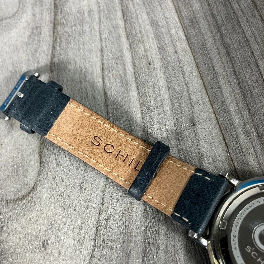 Schild Men's Quartz Theodor‎ Watch Black Dial Leather Band